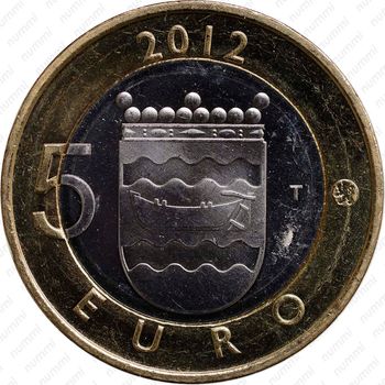 5 евро 2012, Исторические регионы Финляндии. Строения - Уусимаа [Финляндия] - Реверс