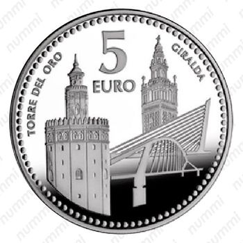 5 евро 2012, Столицы провинций и автономных городов - Севилья [Испания] - Реверс