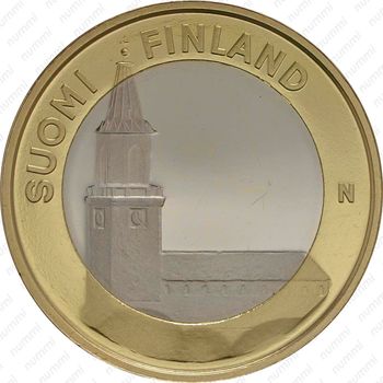 5 евро 2013, Исторические регионы Финляндии. Строения - Исконная Финляндия [Финляндия] - Аверс