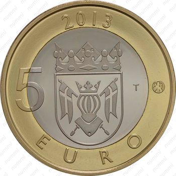 5 евро 2013, Исторические регионы Финляндии. Строения - Исконная Финляндия [Финляндия] - Реверс
