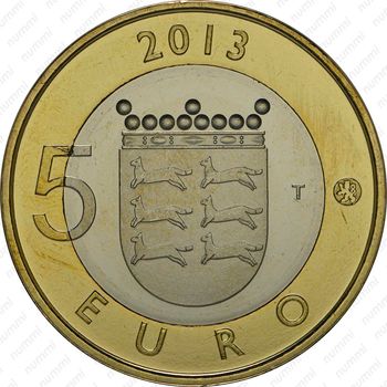 5 евро 2013, Исторические регионы Финляндии. Строения - Остроботния [Финляндия] - Реверс