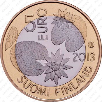 5 евро 2013, Северная природа - Лето [Финляндия] - Аверс