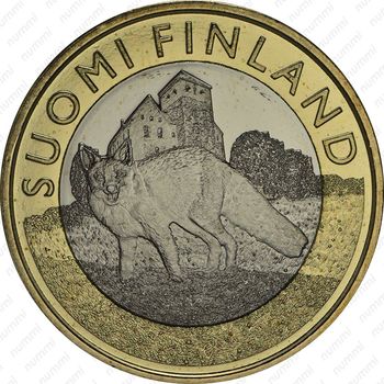 5 евро 2014, Исторические регионы Финляндии. Животные - Исконная Финляндия [Финляндия] - Аверс