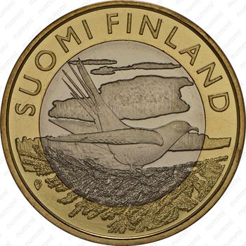 5 евро 2014, Исторические регионы Финляндии. Животные - Карелия [Финляндия] - Аверс
