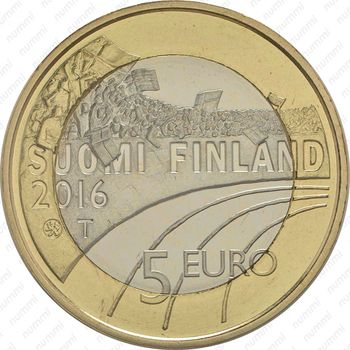 5 евро 2016, Спорт - Лёгкая атлетика [Финляндия] - Аверс