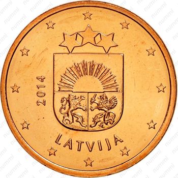 5 евроцентов 2014-2019 [Латвия] - Аверс