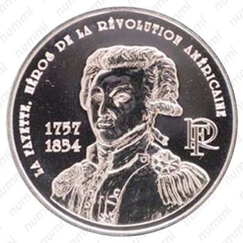 ¼ евро 2007, 250 лет со дня рождения Жильбера Ла Файета [Франция] - Аверс