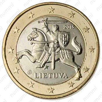 1 евро 2015-2019 [Литва] - Аверс
