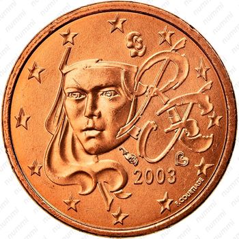 1 евроцент 1999-2019 [Франция] - Аверс
