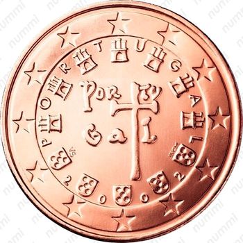 1 евроцент 2002-2019 [Португалия] - Аверс