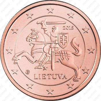 1 евроцент 2015-2019 [Литва] - Аверс