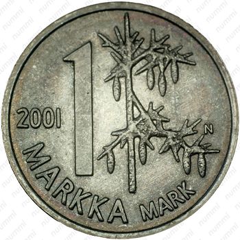 1 марка 2001, Последний выпуск марки перед переходом на евро [Финляндия] - Реверс