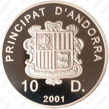 10 динеров 2001, Европа [Андорра] - Аверс
