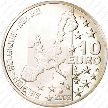 10 евро 2003, 100 лет со дня рождения Жоржа Сименона [Бельгия] - Аверс