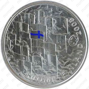 10 евро 2008, 90 лет флагу Финляндии [Финляндия] - Аверс
