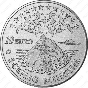10 евро 2008, Остров Скеллиг-Майкл [Ирландия] - Реверс