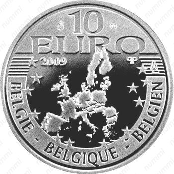 10 евро 2009, 75 лет со дня рождения Альберта II [Бельгия] - Аверс