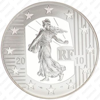 10 евро 2010, 50 лет выпуску нового франка [Франция] - Аверс