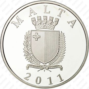 10 евро 2011, Финикийцы на Мальте [Мальта] - Аверс