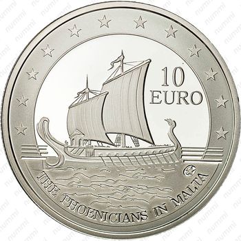 10 евро 2011, Финикийцы на Мальте [Мальта] - Реверс