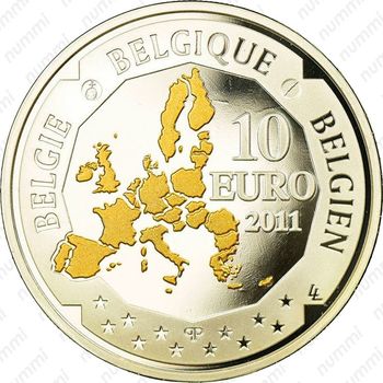 10 евро 2011, Глубоководные исследования [Бельгия] - Аверс