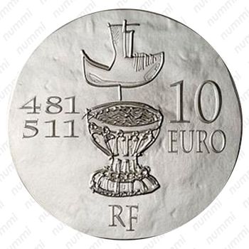 10 евро 2011, Короли Франции - Кловис, 481-511 [Франция] - Реверс