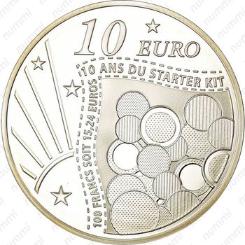 10 евро 2011, Сеятель. 10 лет стартовому набору [Франция] - Реверс