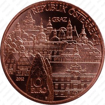 10 евро 2012, Земли Австрии - Штирия, Медь [Австрия] - Реверс