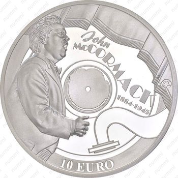 10 евро 2014, 130 лет со дня рождения Джона Маккормака [Ирландия] - Реверс