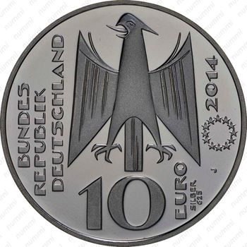 10 евро 2014, 300 лет термометру Фаренгейта [Германия] - Аверс