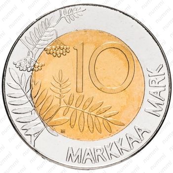 10 марок 1995, Вступление Финляндии в Европейский союз [Финляндия] - Реверс