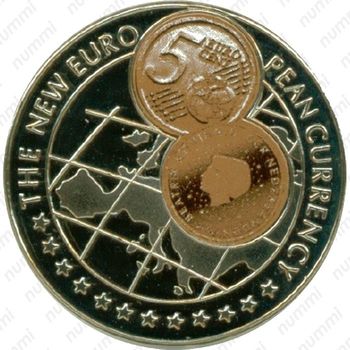 1000 шиллингов 1999, Монеты ЕВРО - Нидерланды, 5 центов [Уганда] - Реверс