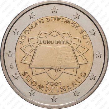 2 евро 2007, 50 лет подписания Римского договора [Финляндия] - Аверс