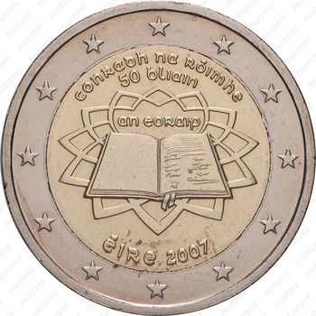 2 евро 2007, 50 лет подписания Римского договора [Ирландия] - Аверс