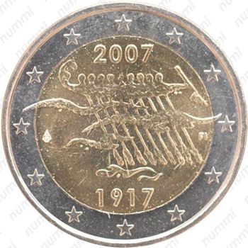 2 евро 2007, 90 лет независимости Финляндии [Финляндия] - Аверс