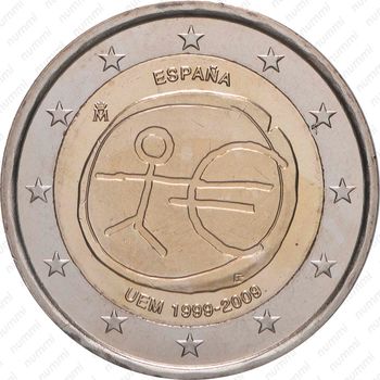 2 евро 2009, 10 лет монетарной политики ЕС (EMU) и введения евро [Испания] - Реверс