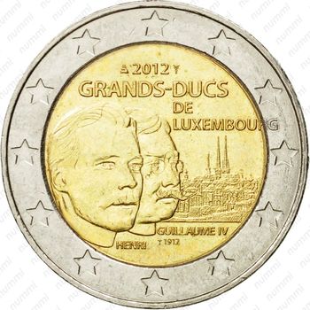 2 евро 2012, 100 лет со дня смерти Великого герцога Люксембургского Вильгельма IV [Люксембург] - Аверс
