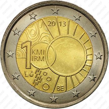 2 евро 2013, 100 лет Королевскому Метеорологическому Институту [Бельгия] - Аверс