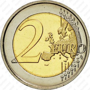 2 евро 2013, 100 лет Королевскому Метеорологическому Институту [Бельгия] - Реверс