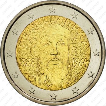 2 евро 2013, 125 лет со дня рождения Франса Эмиля Силланпяя [Финляндия] - Аверс
