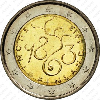 2 евро 2013, 150 лет Парламенту [Финляндия] - Аверс