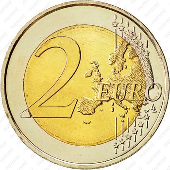 2 евро 2013, 50 лет подписания Елисейского договора [Франция] - Реверс