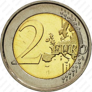 2 евро 2014, 100 лет началу Первой Мировой войны [Бельгия] - Реверс