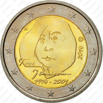 2 евро 2014, 100 лет со дня рождения Туве Янссон [Финляндия] - Аверс