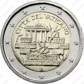 2 евро 2014, 25 лет падению Берлинской стены [Ватикан] - Аверс