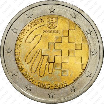 2 евро 2015, 150 лет Португальскому Красному кресту [Португалия] - Аверс