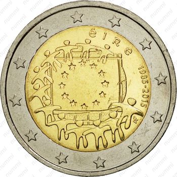 2 евро 2015, 30 лет флагу Европейского союза [Ирландия] - Аверс