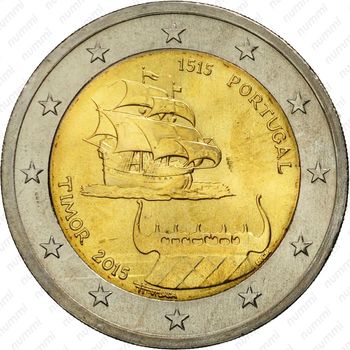 2 евро 2015, 500 лет первому контакту с Тимором [Португалия] - Аверс
