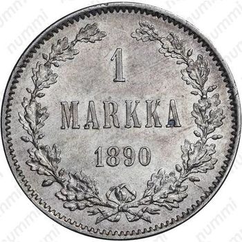 1 марка 1890, L - Реверс