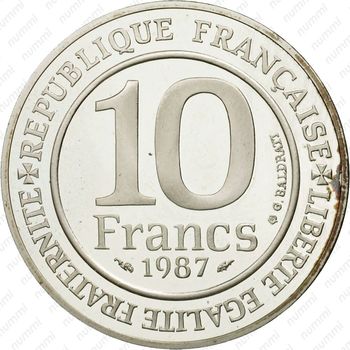 10 франков 1987, Тысячелетие династии Капетингов [Франция] - Реверс